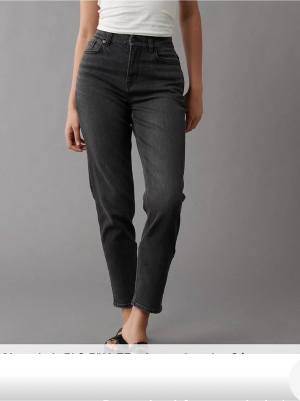 American Eagle Outfitters Black Straight-Leg 90’s Boyfriend Jeans